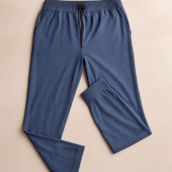 90 Degree by Reflex Men’s Joggers – Dark Blue Tapered Athletic Pants Zip Pocket - Picture 1 of 8